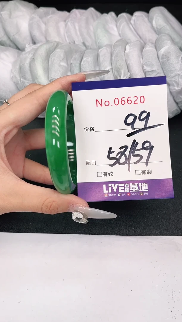 未镶嵌手镯翡翠06620