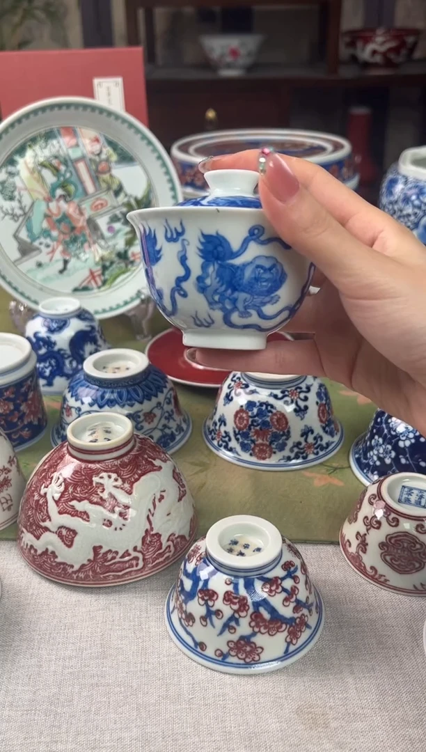 瓷片景德镇毛仔柴窑杯