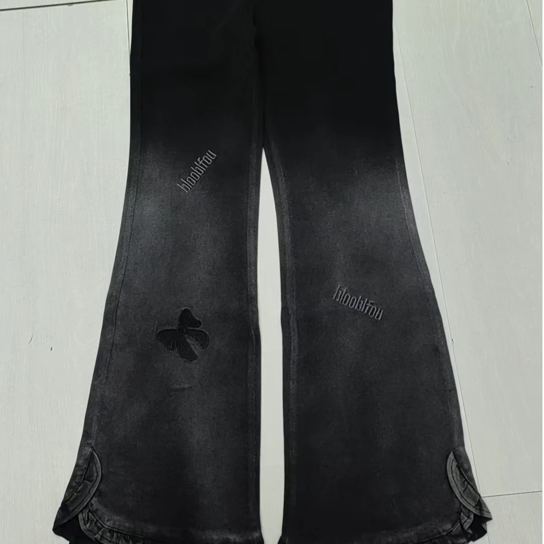 6265大码女装渐变显瘦牛仔裤