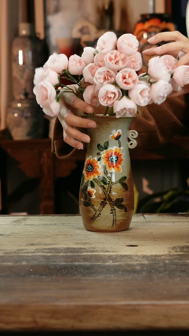 【闪购商品】瓷片景德镇纯手工釉下彩精品花瓶