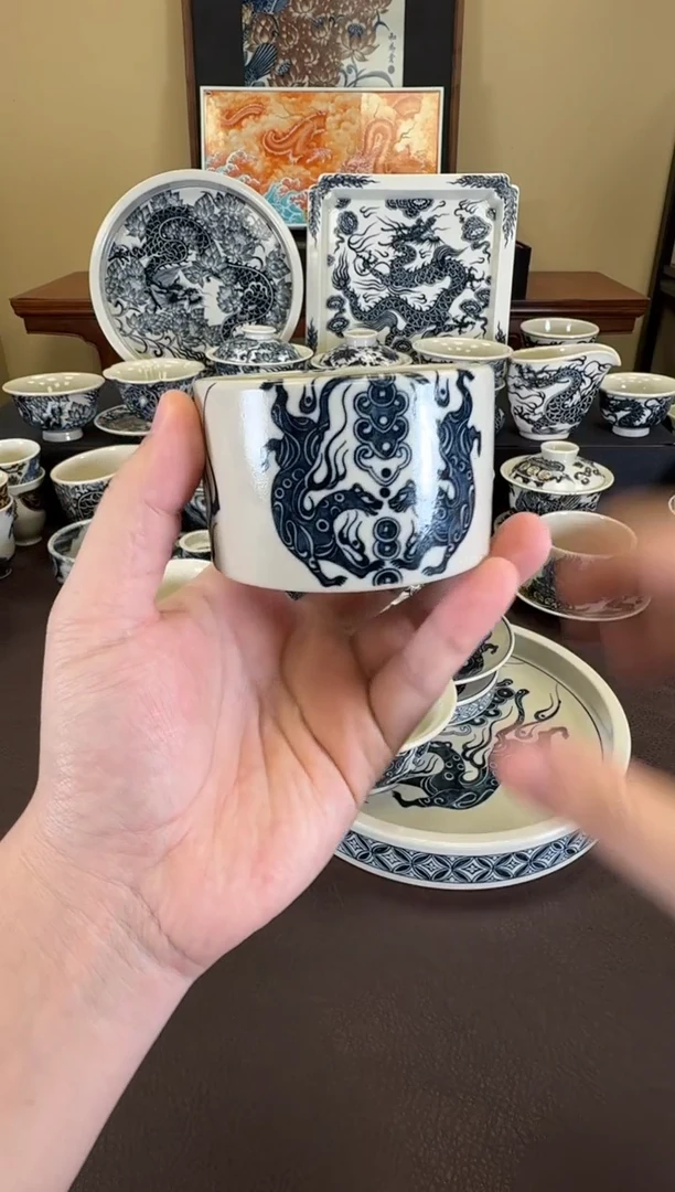 二号釉金钱豹扳指杯