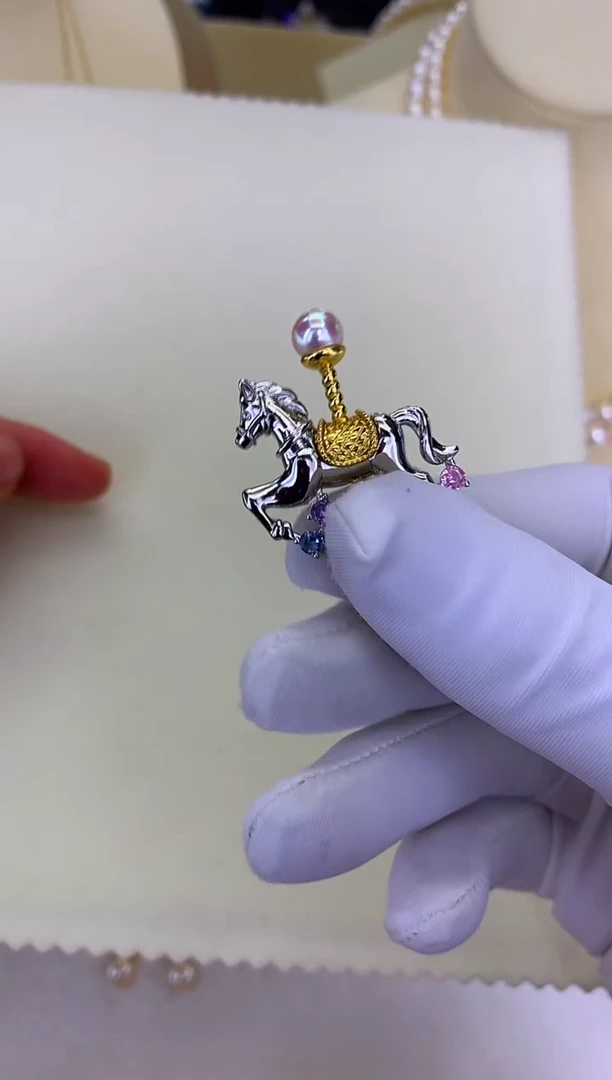 合金DA海水珍珠 GD289 胸针 6-7