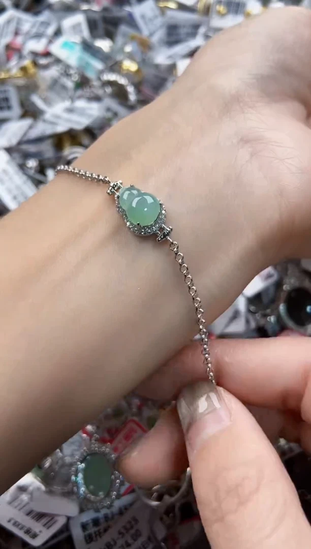 翡翠戒指银S925镶嵌4444-----9