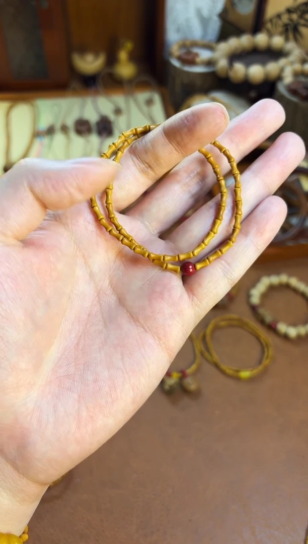 手串桃核双圈竹节砂砂