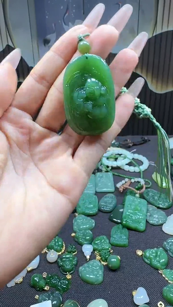 和田玉未镶嵌挂件1