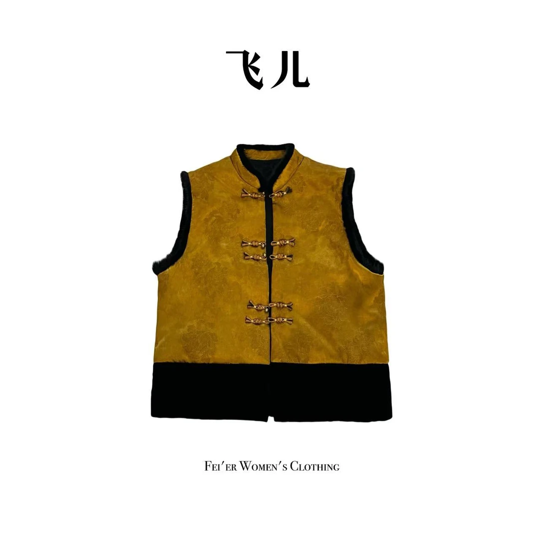 飞儿【暗纹马夹】时尚国风设计感轻奢女款马夹