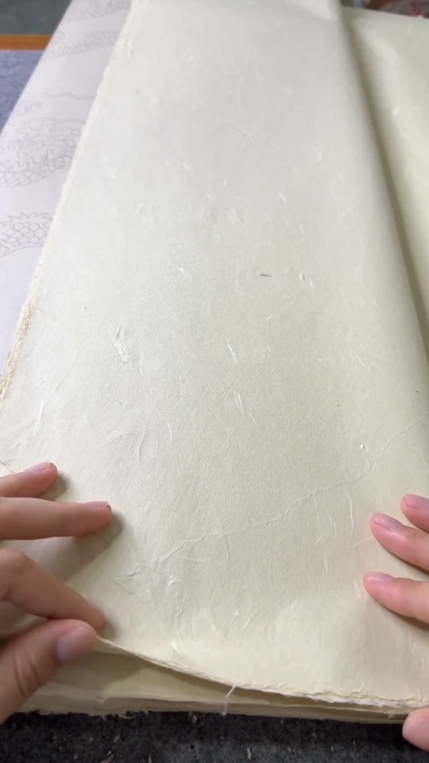 六尺草木灰云龙皮纸50张