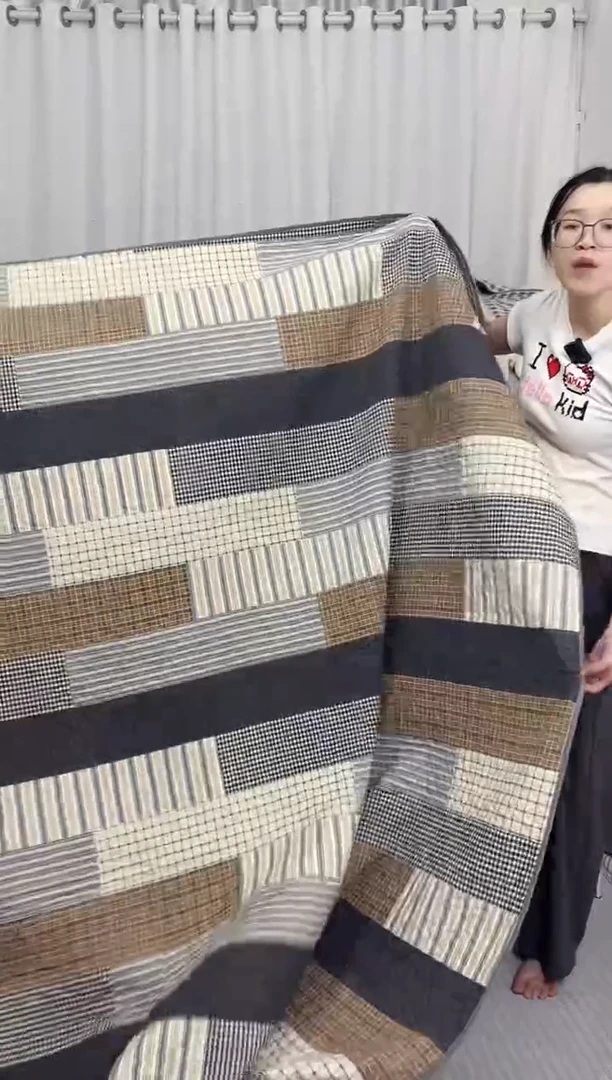 棉250*270长条咖格