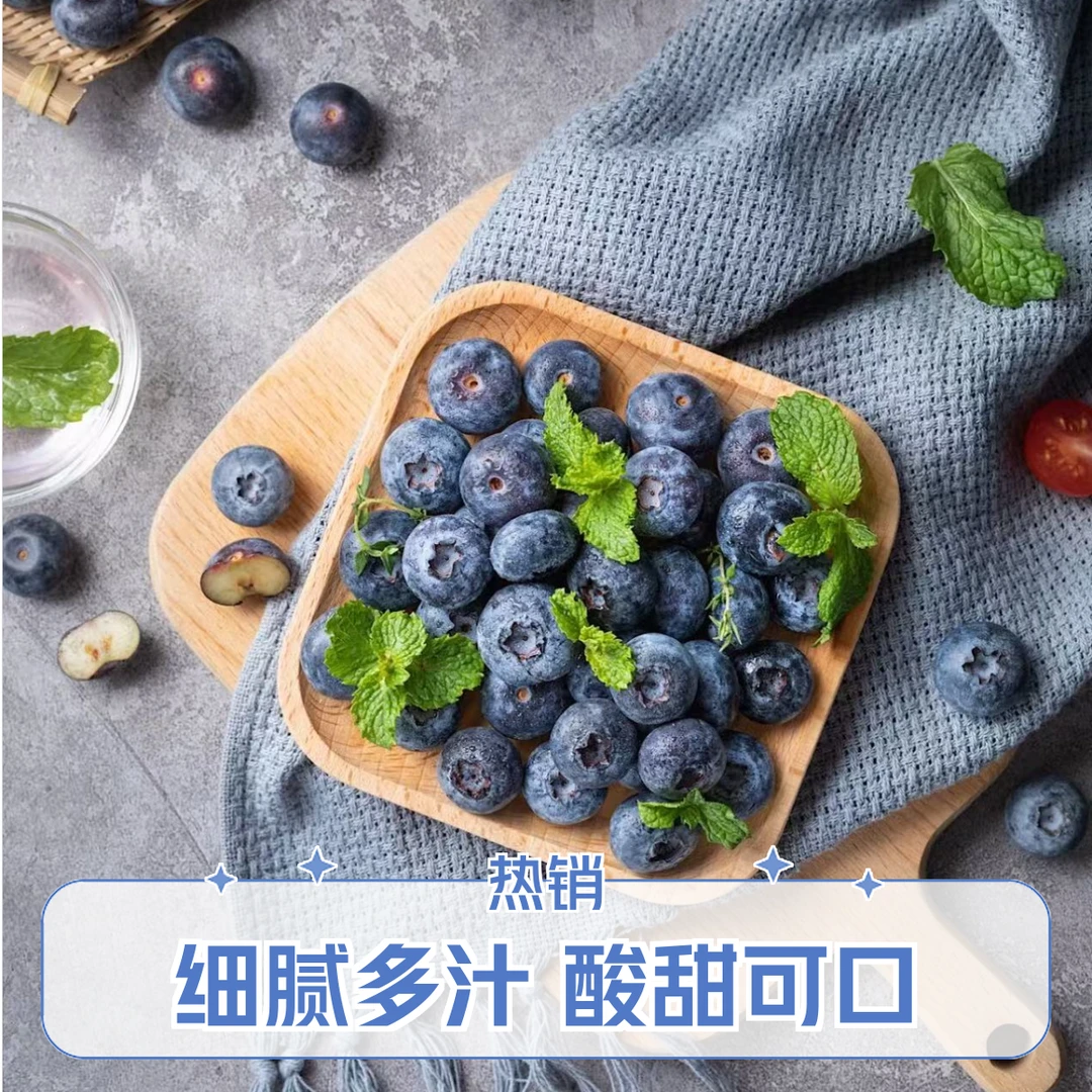正宗山东高山蓝莓20MM+鲜果新鲜当季125g蓝梅维生素C新鲜中秋好礼