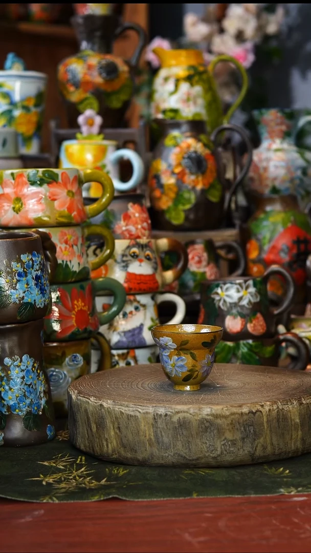 陶瓷5景德镇手工手绘釉下彩