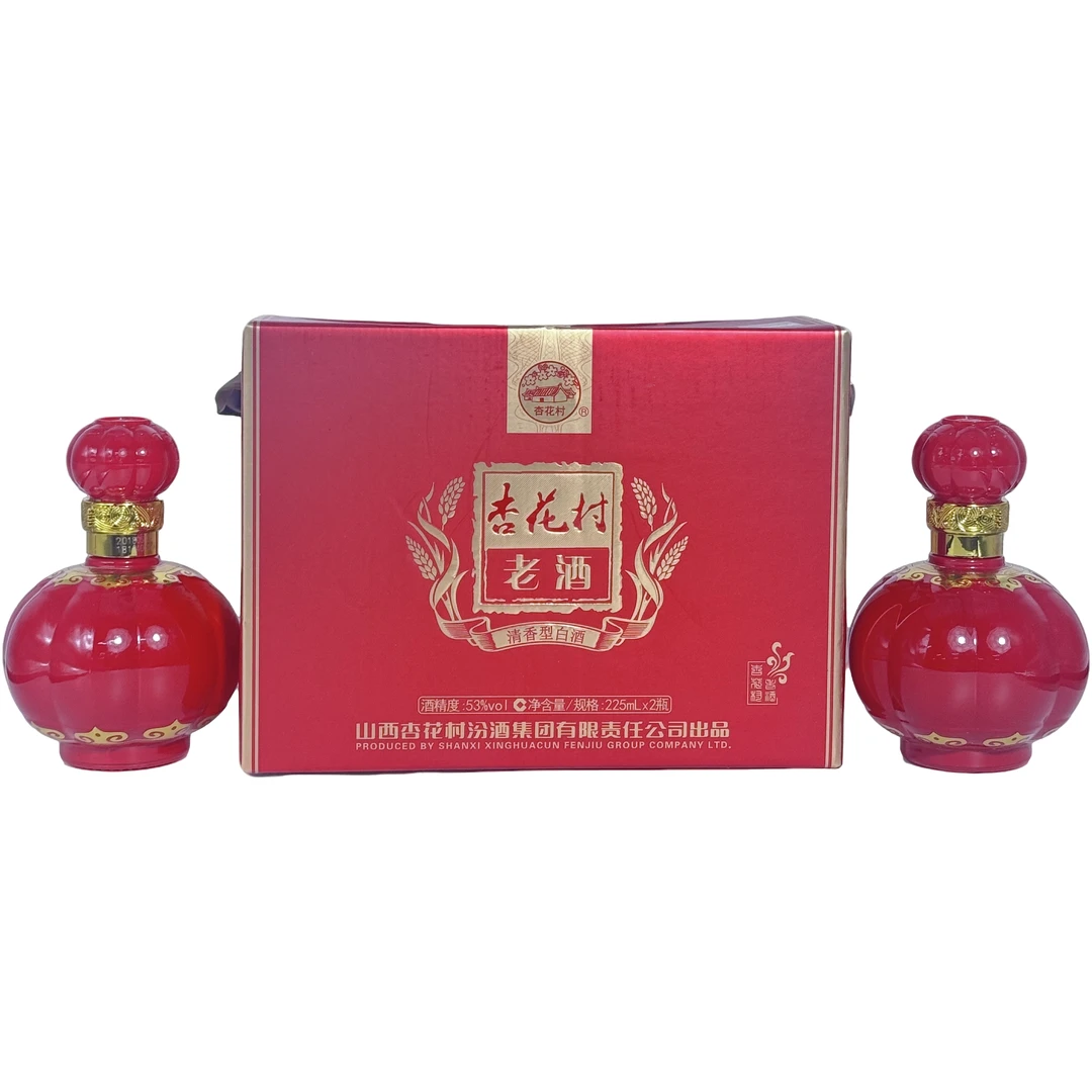汾酒2018年杏花村老酒（福星高照）礼盒装225mL×2瓶53度