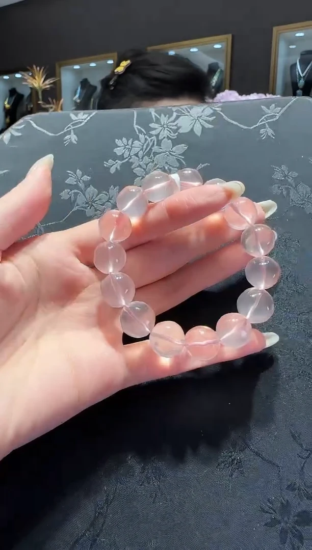 【闪购商品】水晶手串未镶嵌粉水晶菠萝珠手串