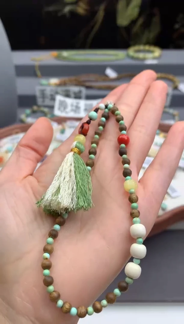 未镶嵌绿松石手机链茜.Q174