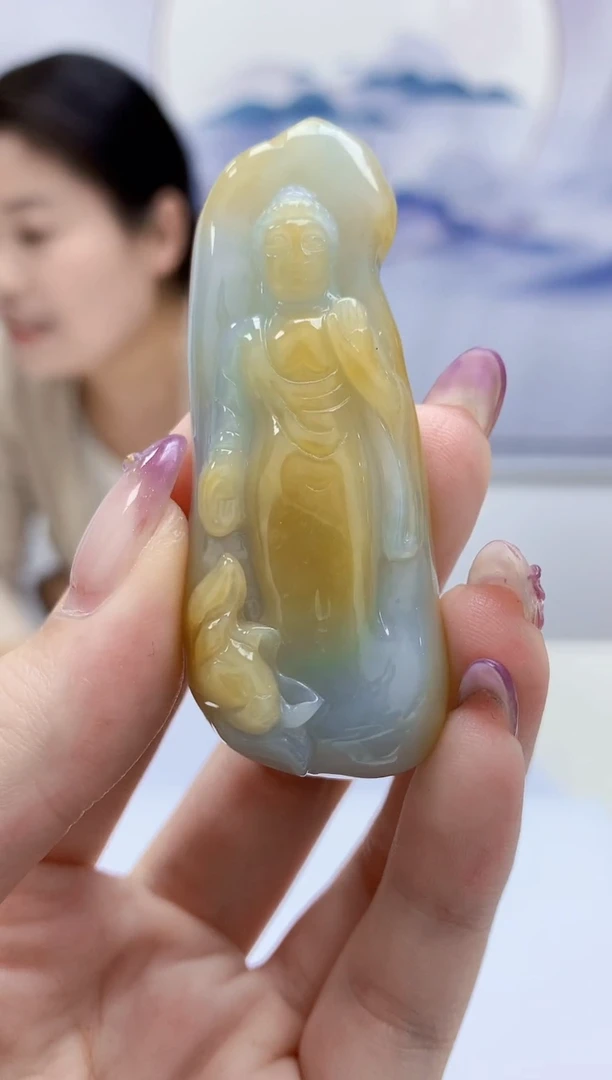 定制翡翠未镶嵌4902jw-毛货挂件44