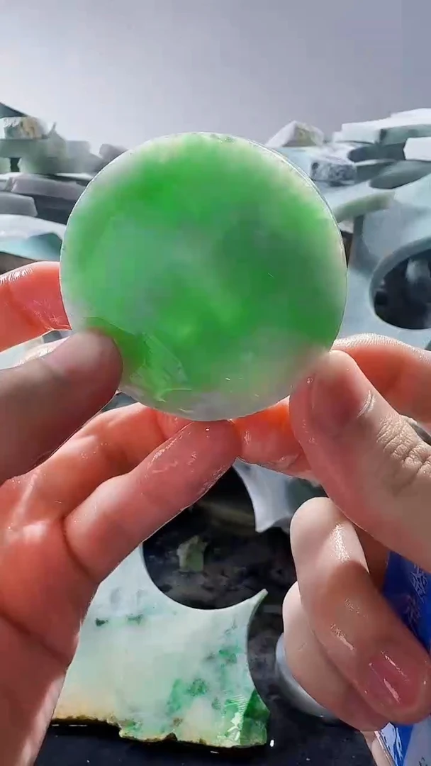 裸石翡翠缅甸翡翠A货文837