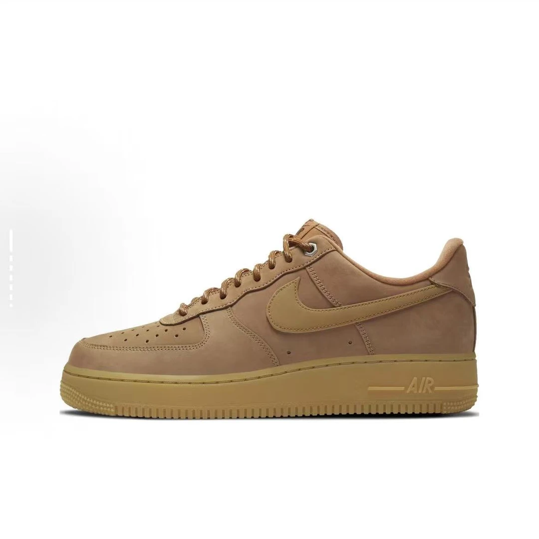 NIKE/耐克Air Force 1 空军一号男子经典复古耐磨低帮板鞋 小麦色