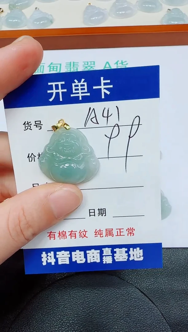 翡翠未镶嵌吊坠(赠链)A41