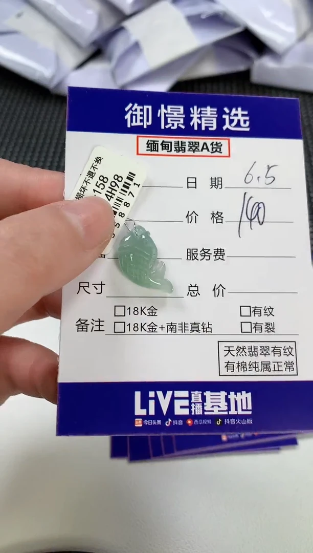 翡翠未镶嵌颈饰95