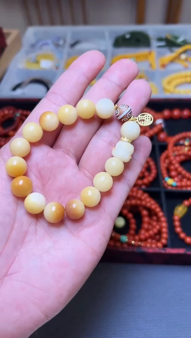 手串菩提根/象牙果炭烧菩提根单圈手串