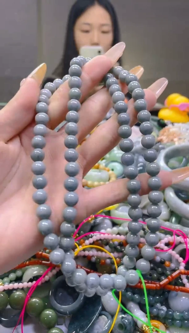 翡翠未镶嵌颈饰8MM/X/翡翠A货一图一物