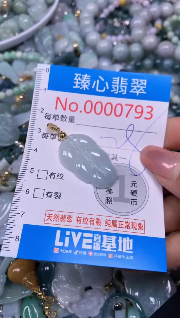 【闪购商品】翡翠颈饰未镶嵌含绳000793