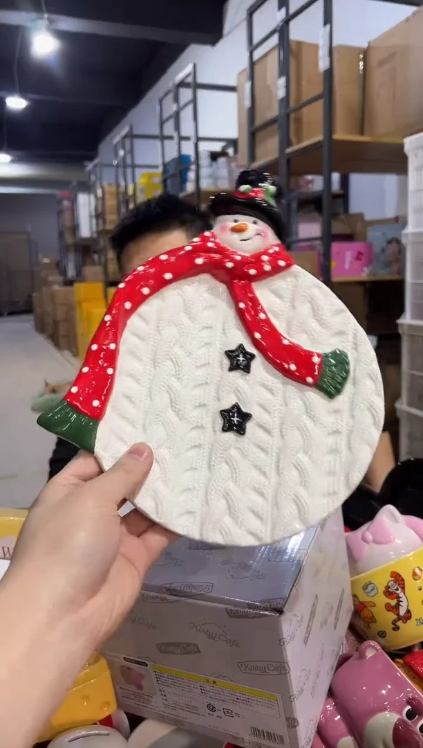 【闪购商品】杯特雷西原盒雪人盘子A
