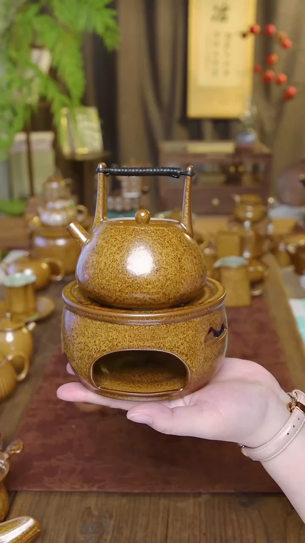 摆件陶1472+1471黄金釉