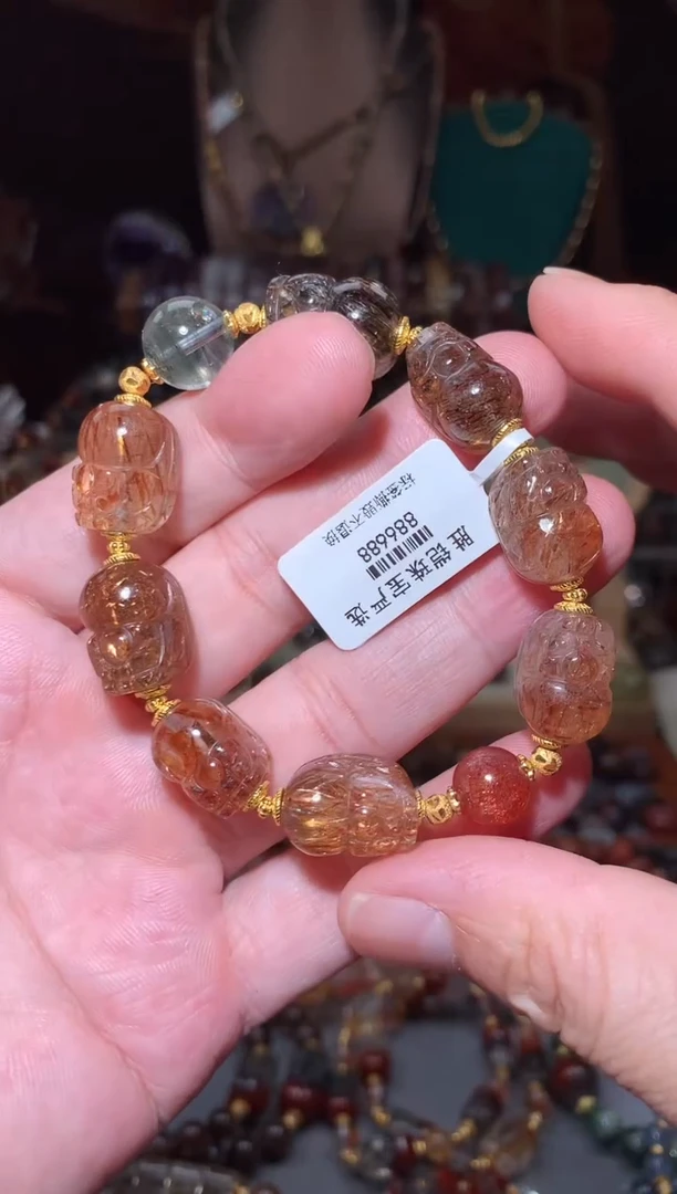 水晶珠宝半成品未镶嵌黑金超