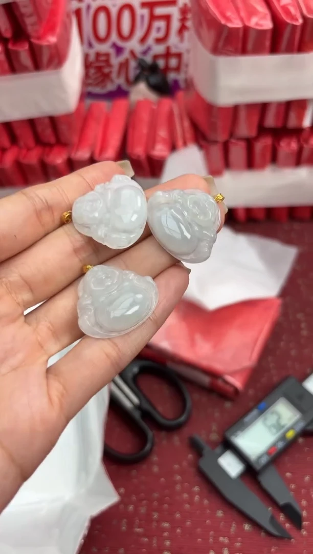 18K金镶嵌挂件翡翠403283/佛公/多样性发一个