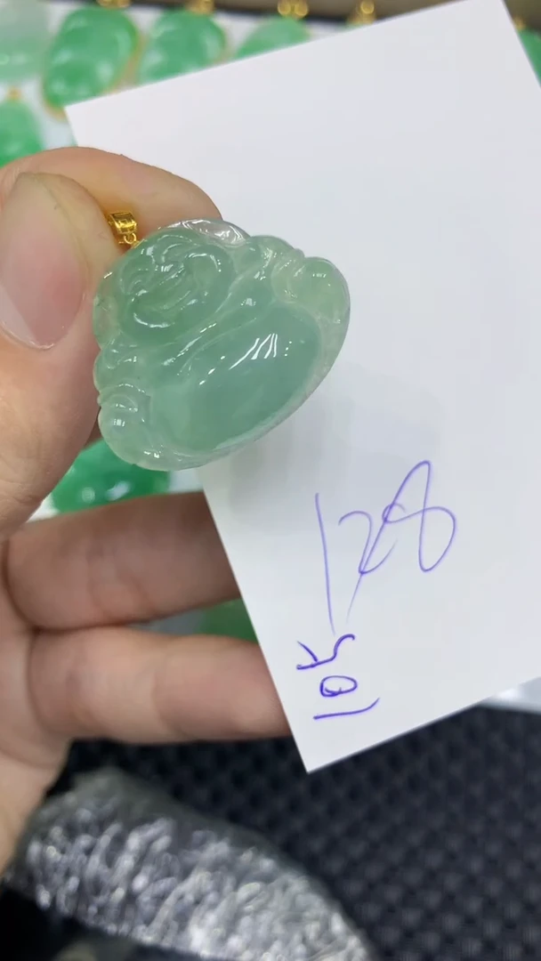 颈饰18K金镶嵌翡翠翡翠111111