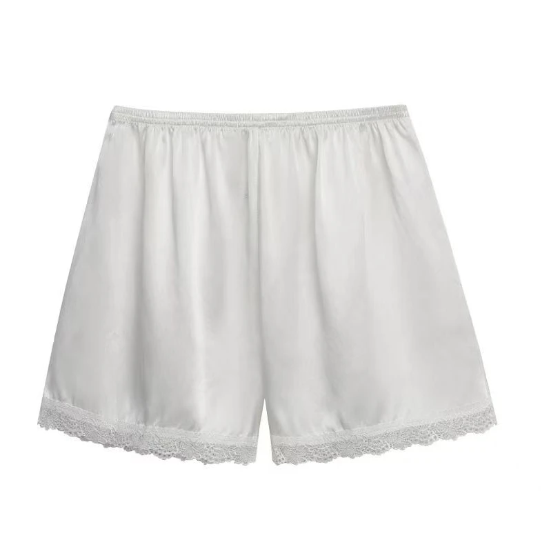 【F·J】黑白桑蚕丝安全裤宽松真丝绸短裤女士防走光打底裤DDK002