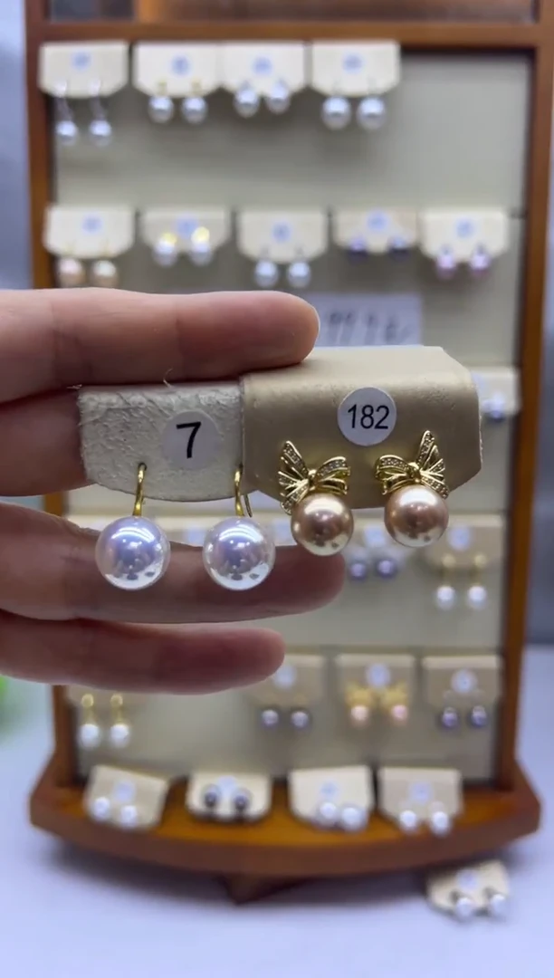 未镶嵌耳饰淡水珍珠7+182