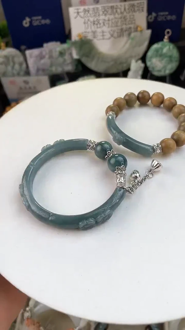 未镶嵌手链翡翠魚*手工定制默认微瑕主播介绍为准