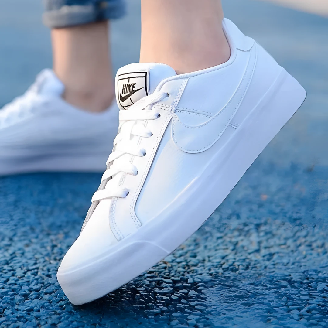 【C类瑕疵36.5】NIKE/耐克女鞋Court经典美式纯白板鞋AO2810-102