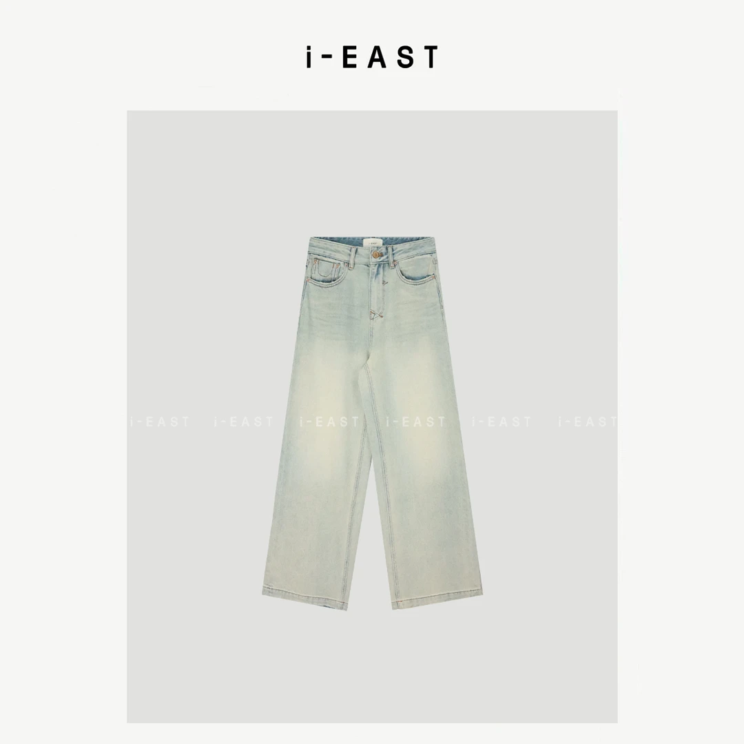 i-EAST 牛仔罗姆~时尚百搭设计感牛仔裤-4D K13039