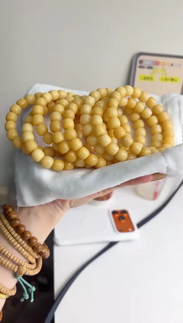 手串菩提根/象牙果沐e89二舅干磨桶珠9.5*10.5mm手串