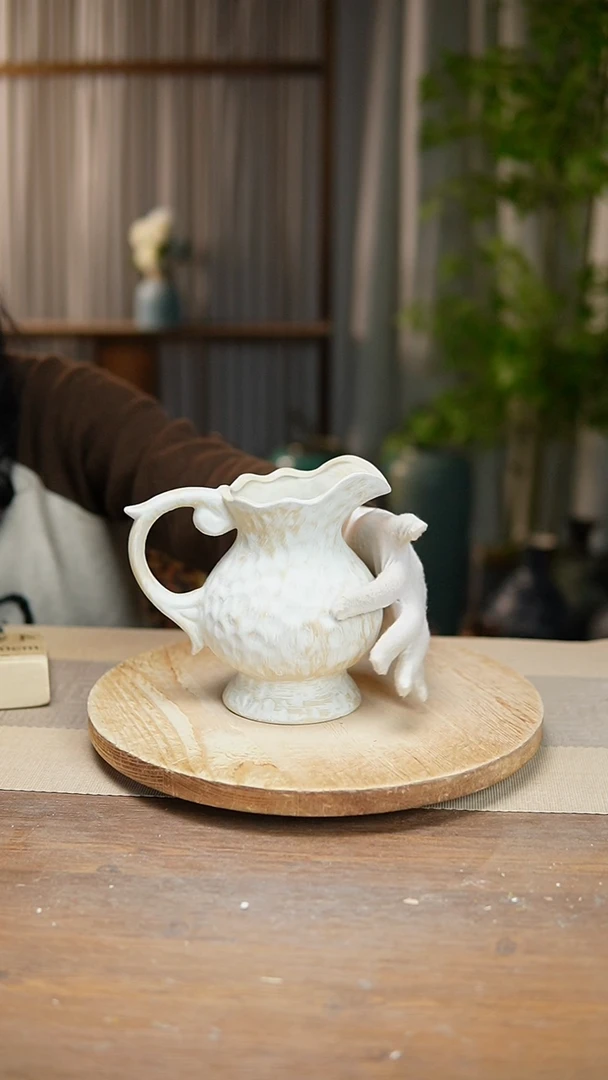 【闪购商品】陶瓷花器陶瓷花瓶手捏瓶007瑕疵