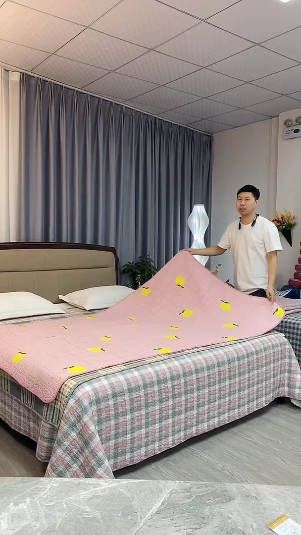 棉120cm*210cm 方格柠檬