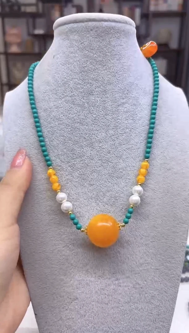 【闪购商品】蜜蜡毛衣链未镶嵌M632
