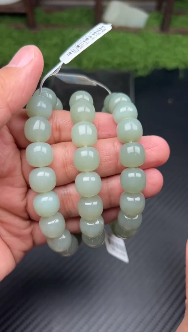 未镶嵌手串和田玉且末微色差近矿卡12多样性发货拍一发一