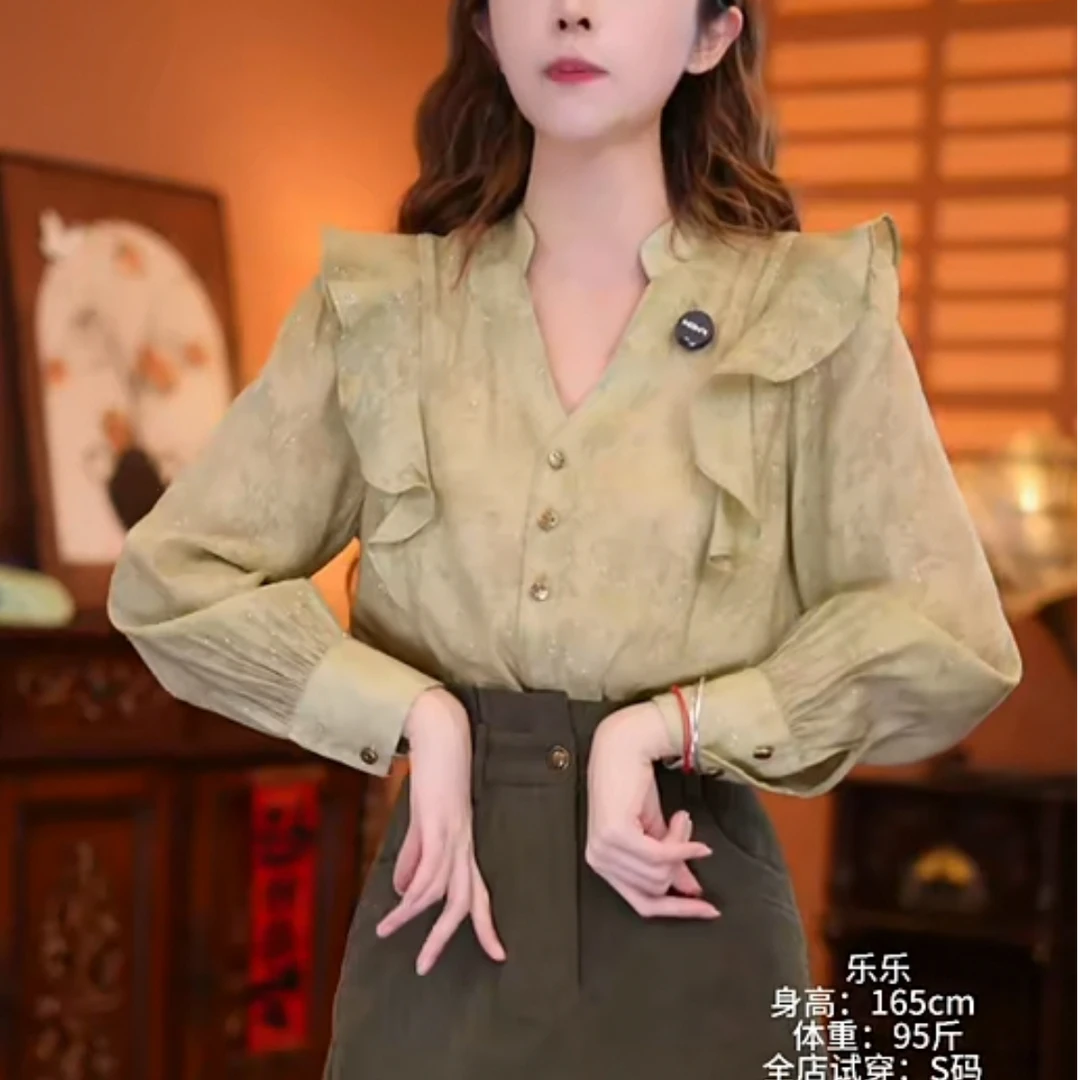 长袖洋气时尚小众宽松秋季港味复古显瘦气质设计感显上衣