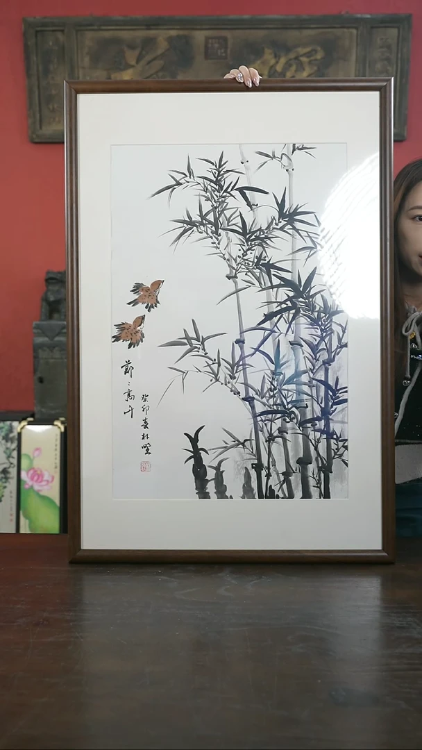 【闪购商品】书法手绘60*90-A204竹子