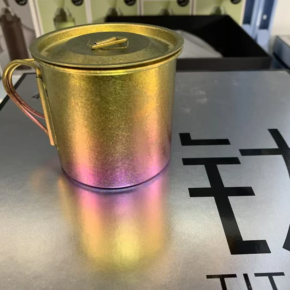 纯钛户外钛杯水杯露营便携式茶杯咖啡杯子钛合金折叠马克杯