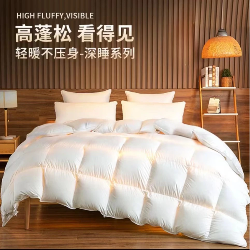 2024【超暖定制】羽毛冬被 专柜高端孤品 白玉设计师新款加厚被子
