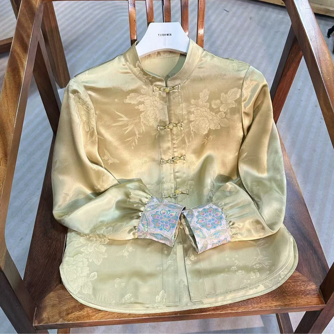 锦丝院【菠萝】新中式叠穿百搭重工盘扣衬衫SYC67180259