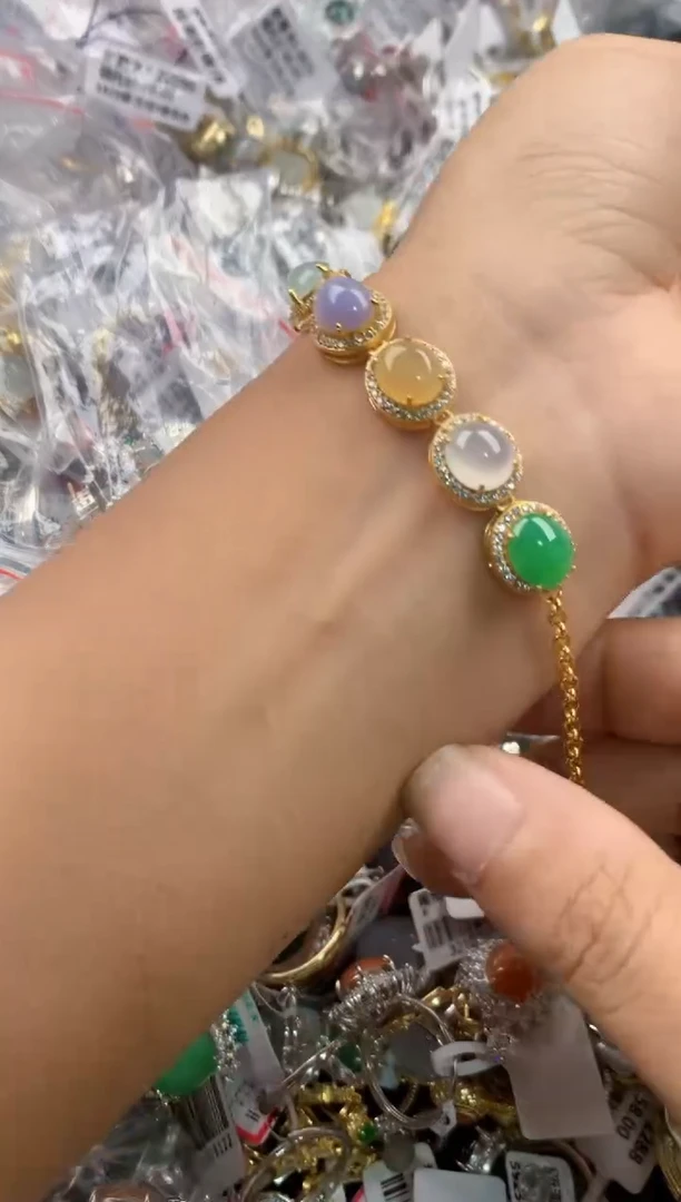 银S925镶嵌戒指翡翠3333----5