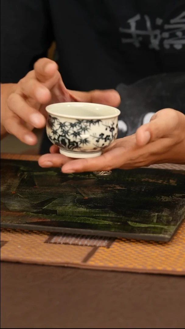 立勤堂｜二号釉青花松竹梅卢士杯