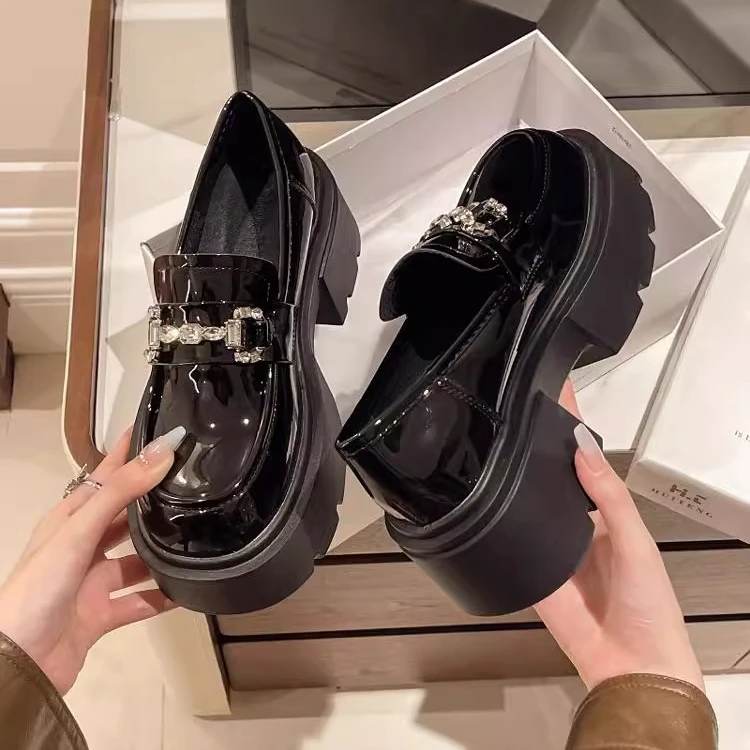 【JTG&SHOES 官方】厚底增高小皮鞋女2025秋季新款小个子松糕英伦风