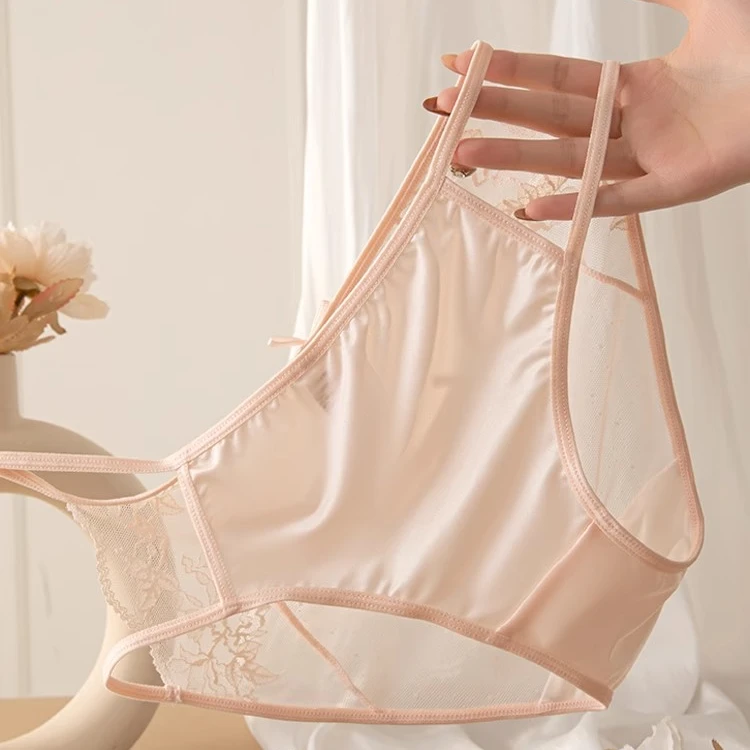 纯欲风日式内裤女款系带网纱轻盈包臀舒适透气棉质底裆少女三角裤