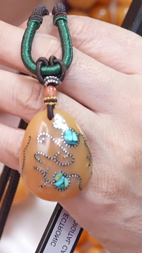 蜜蜡颈饰未镶嵌5833天然蜜蜡珠宝奇石云端妖孽全部保真